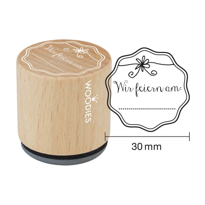 Woodies Motivstempel - Wir feiern am