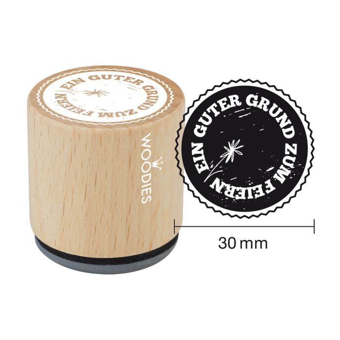 Woodies Motivstempel - Guter Grund zum Feiern