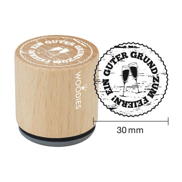 Woodies Motivstempel - Guter Grund zum Feiern