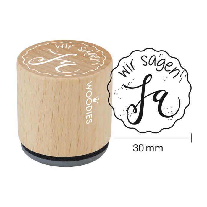 Woodies Motivstempel - Wir sagen Ja