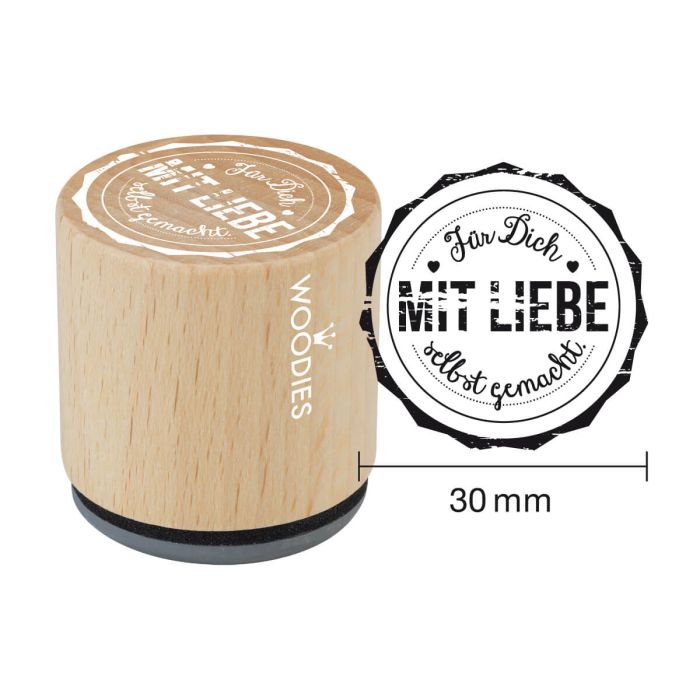 Woodies Motivstempel - Für dich mit Liebe selbstgemacht