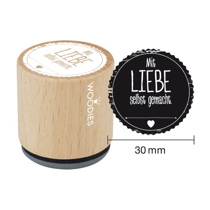 Woodies Motivstempel - Mit Liebe selbstgemacht