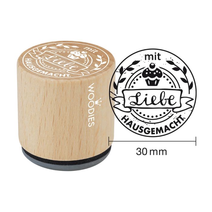 Woodies Motivstempel - mit Liebe hausgemacht