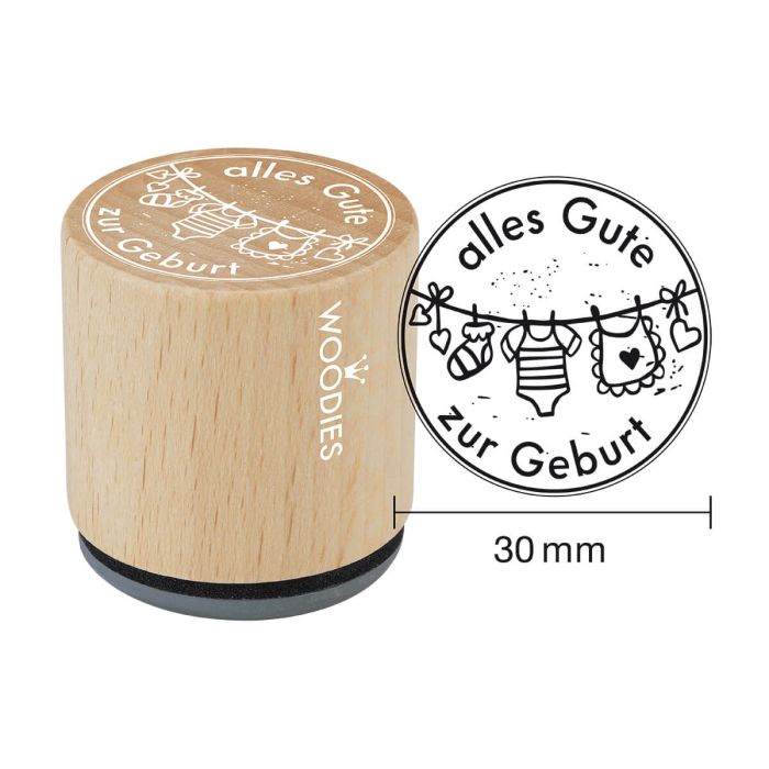 Woodies Motivstempel - alles Gute zur Geburt