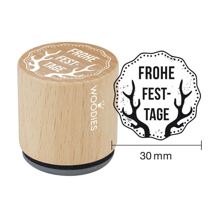 Woodies Motivstempel - Frohe Festtage