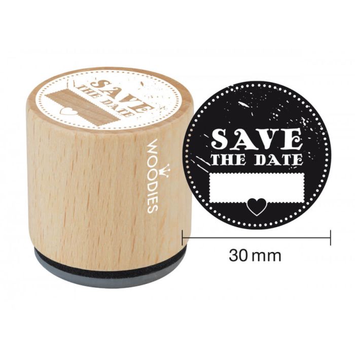 Woodies Rubber Stamp - Save the Date 2