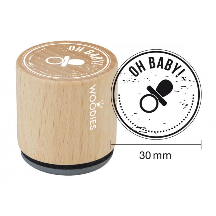Woodies Rubber Stamp - Oh Baby