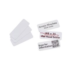 e-mark® Tag in plastica 45x18 mm con pellicola adesiva