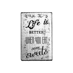 Vintage Stamp - Life is better when you eat some sweets