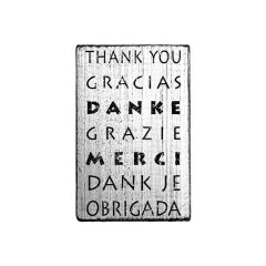 Vintage Stamp - Thank you - Gracias - Danke - Grazie