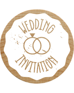 Woodies Stamp - Wedding Invitation (Rings)