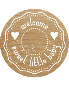 Woodies Stamp - Welcome Sweet Little Baby