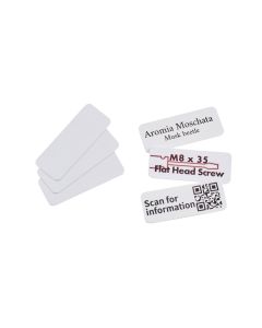 e-mark® Tag in plastica 45x18 mm con pellicola adesiva