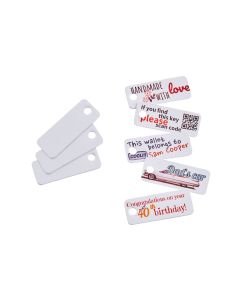 e-mark® Tag in plastica (con foro punzonato) 45x18 mm
