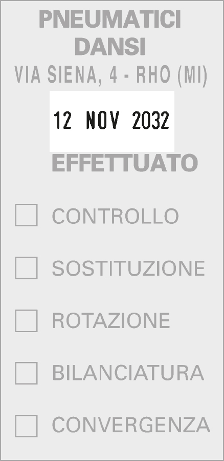 Esempio di impronta