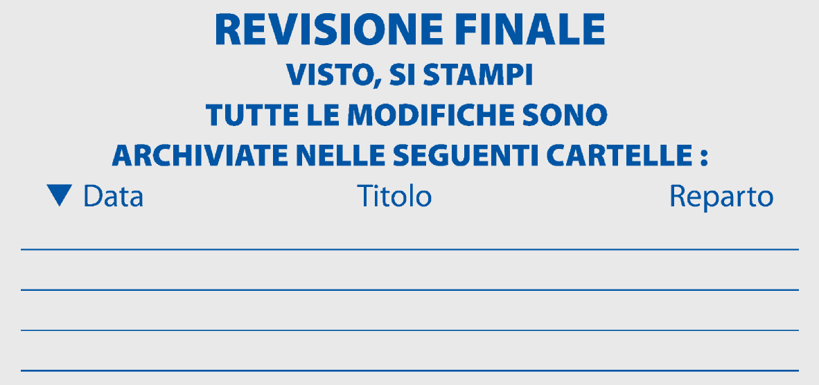 Esempio di impronta