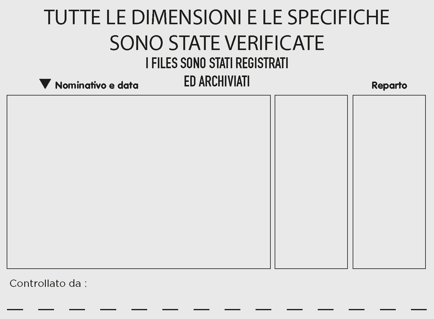 Esempio di impronta